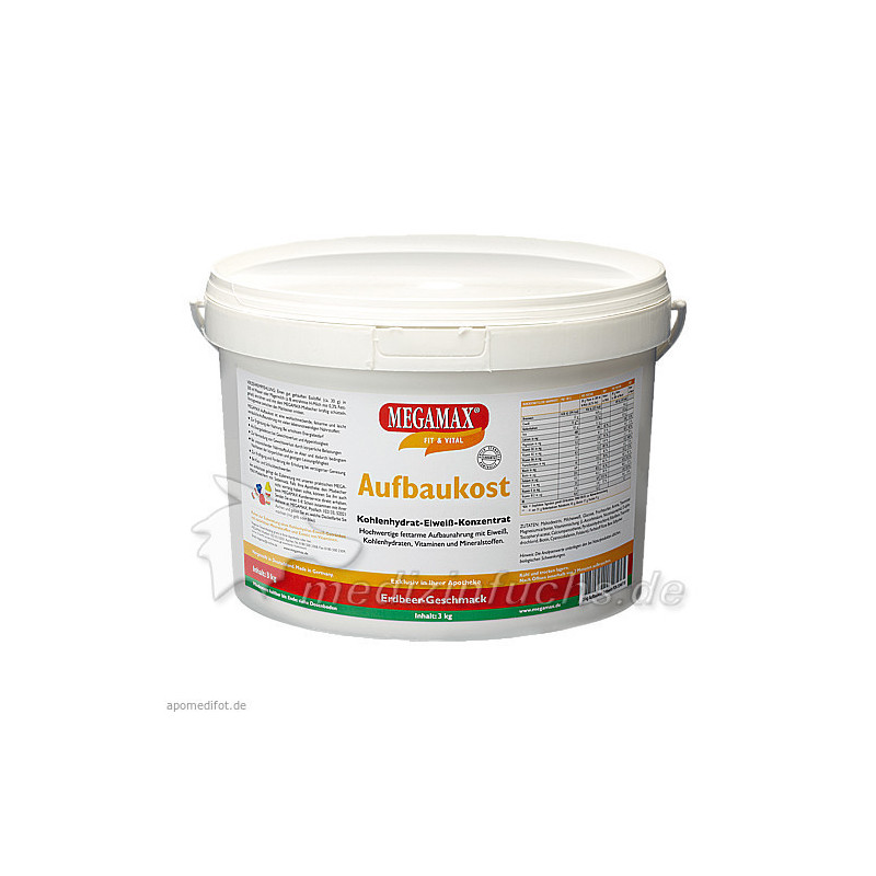 MEGAMAX Aufbaukost Erdbeere, 3 KG – PZN 3246718