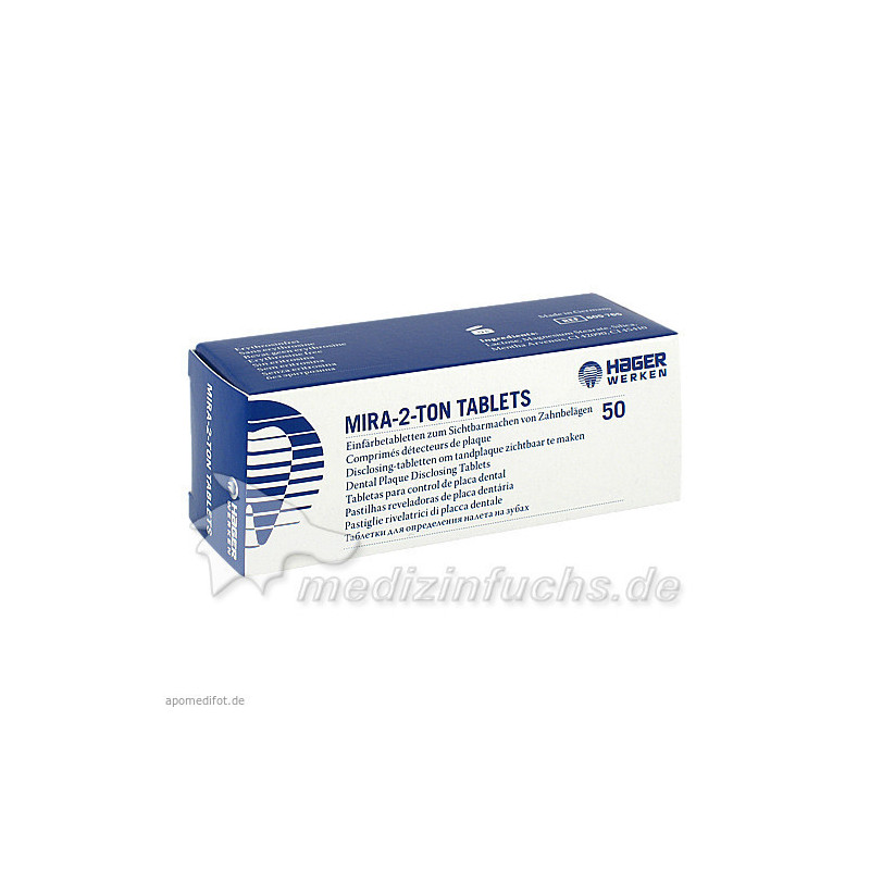 Mira 2 Ton Plaque Färbetabletten, 50 ST – PZN 4005247