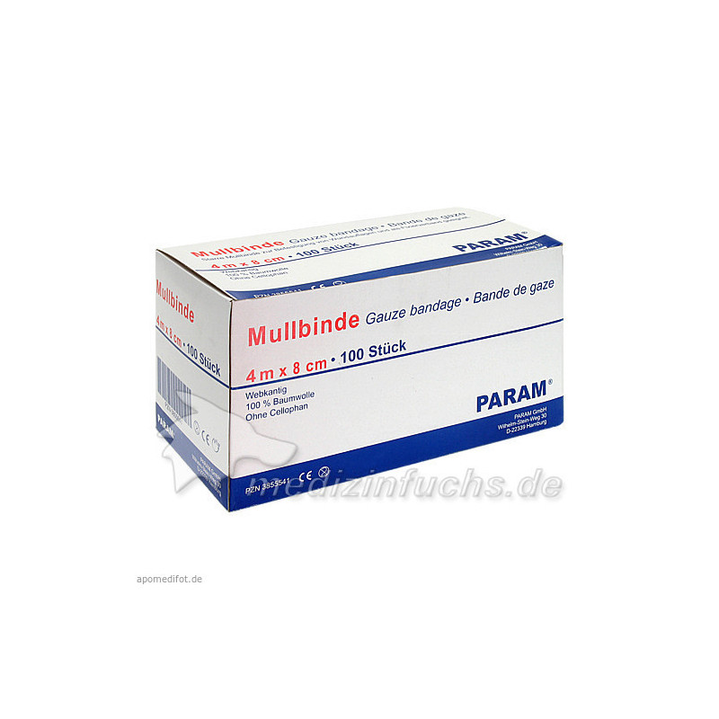 MULLBINDE 8CM O CELL, 100 ST – PZN 3855541