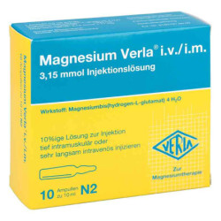 Magnesium Verla intravenös /i.m. Injektionslösung (10X10 ml) – PZN 649321