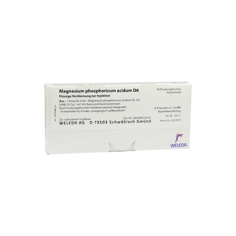 MAGNESIUM PHOS ACID D 6, 8X1 ML  – PZN 1623921