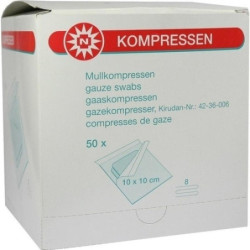 MULLKOMPRESSEN 10x10CM 8F STERIL, 50X2 ST – PZN 7385747