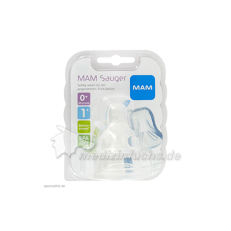 MAM Sauger Gr. 1 0+ Monate Silikon, 2 ST – PZN 5463265