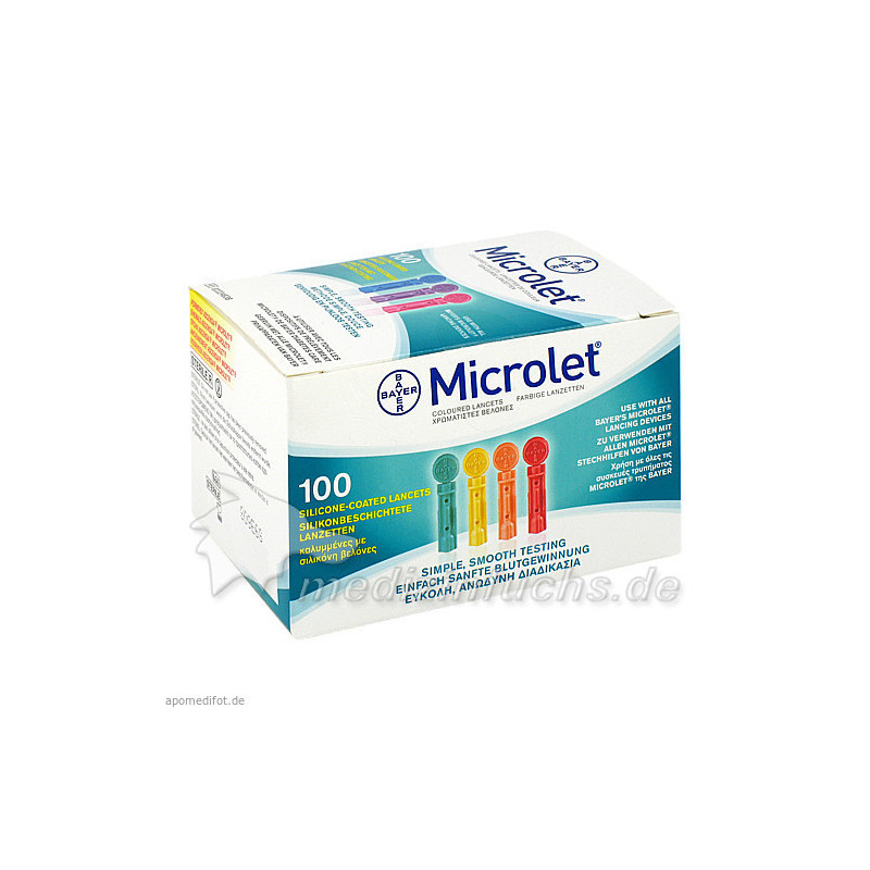 MICROLET Lanzetten farbig, 100 ST – PZN 9245275