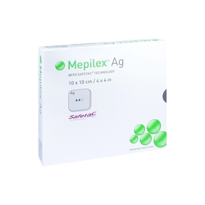 MEPILEX Ag Schaumverband 10x10 cm steril, 5 ST – PZN 11138500