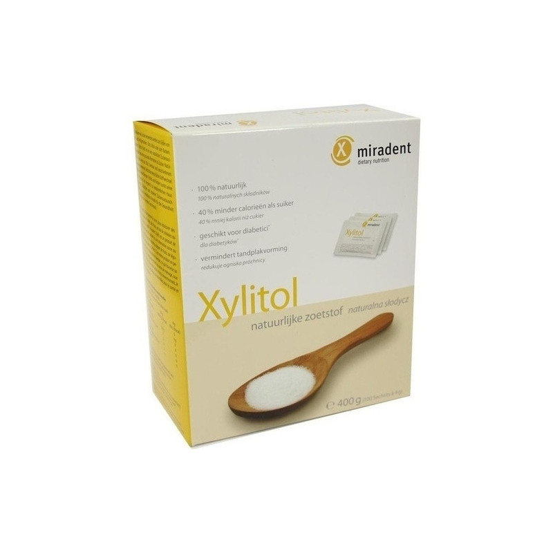 miradent Xylitol Pulver Sachets, 100X4 G  – PZN 1698505