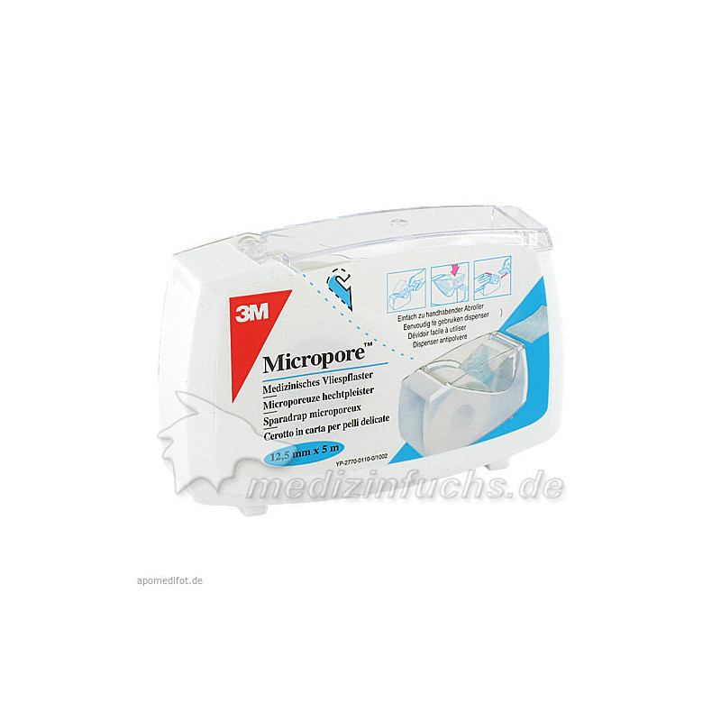 MICROPORE 1.25CMX5M ROLLENPFLASTER, 1 ST – PZN 6337930