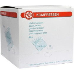 MULLKOMPRESSEN 10x10CM 12F STERIL, 60 ST – PZN 7385842