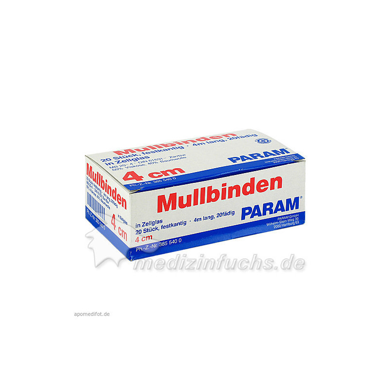 MULLBINDE 4CM M CELL, 20 ST – PZN 3855400