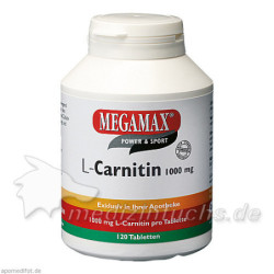 MEGAMAX L-Carnitin 1000mg, 120 ST – PZN 885731
