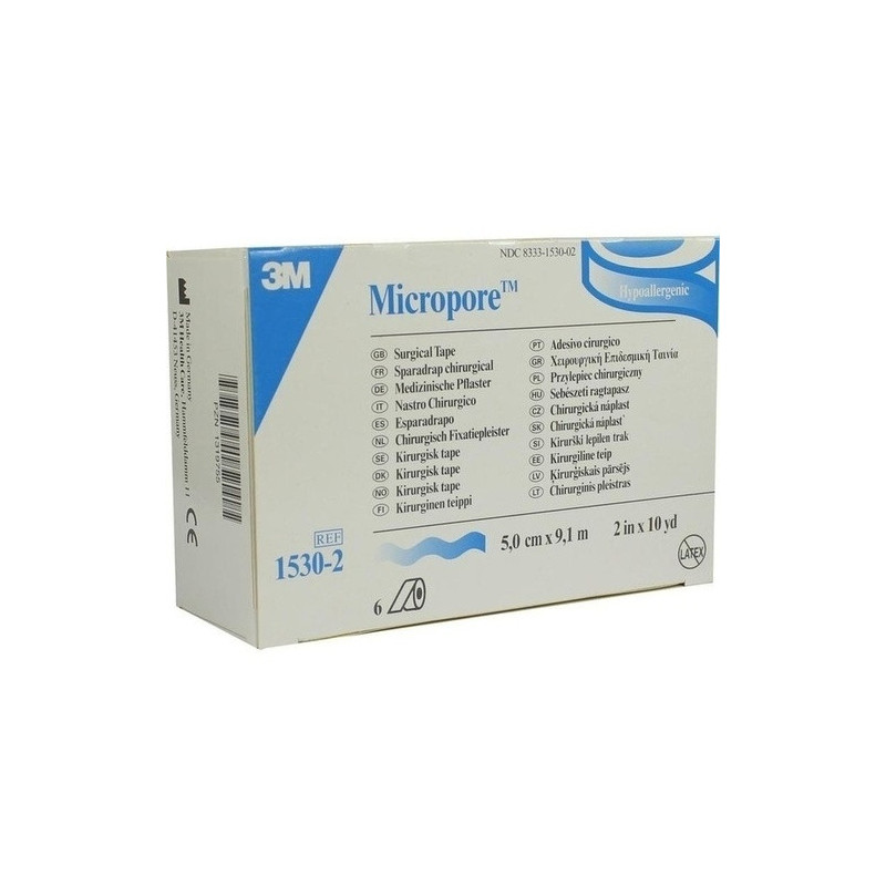 MICROPORE WEI 9.10MX5.00CM, 6 ST – PZN 1319755