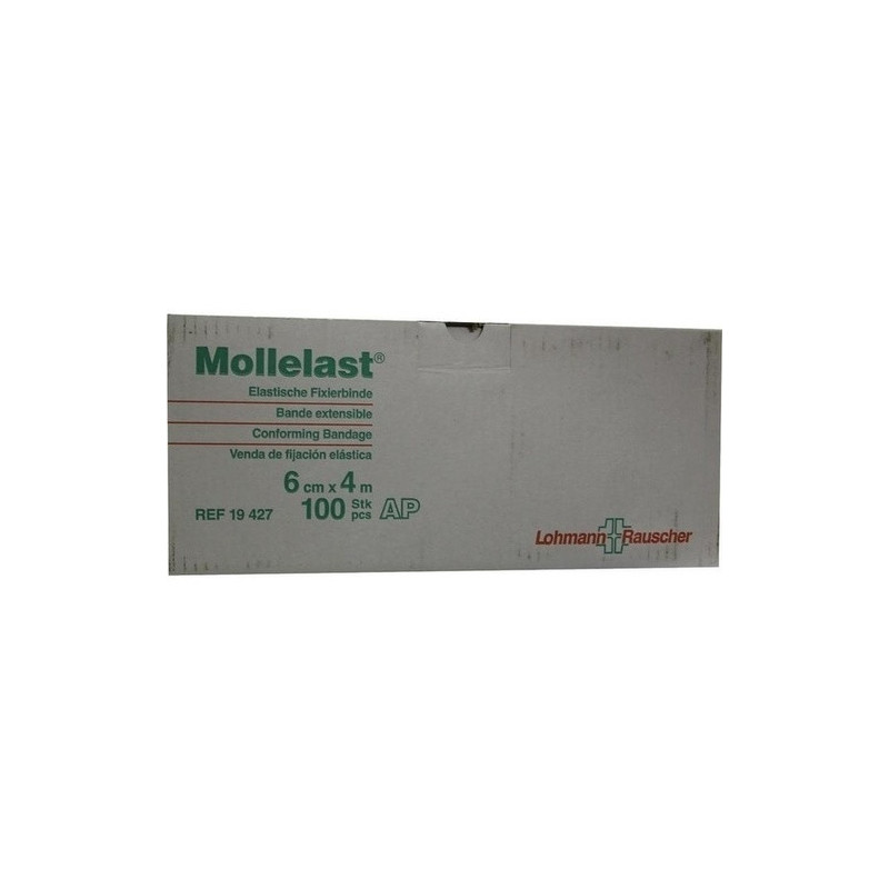 MOLLELAST 6CMx4m WEISS 19427 LOSE FALTSCHACHTEL, 100 ST  – PZN 7402411