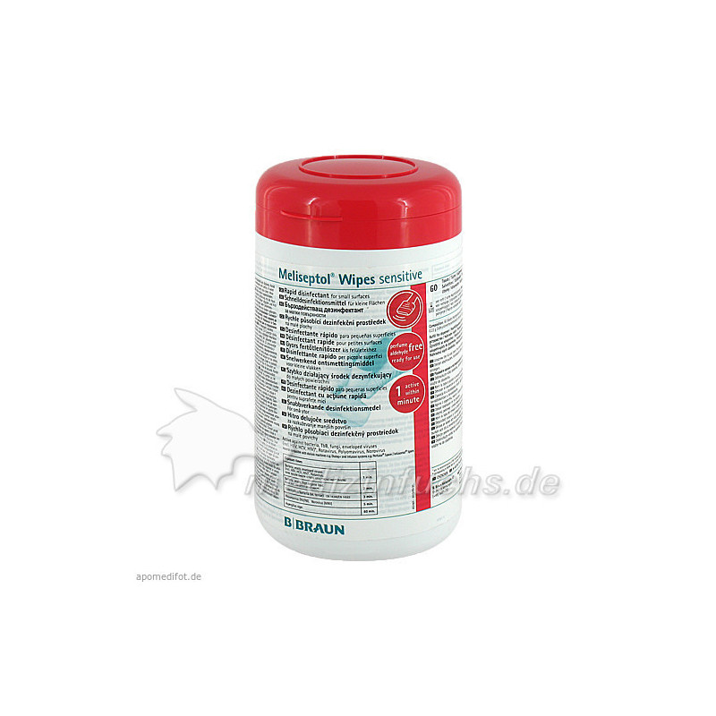 MELISEPTOL Wipes sensitive Spenderbox, 60 ST – PZN 6810007