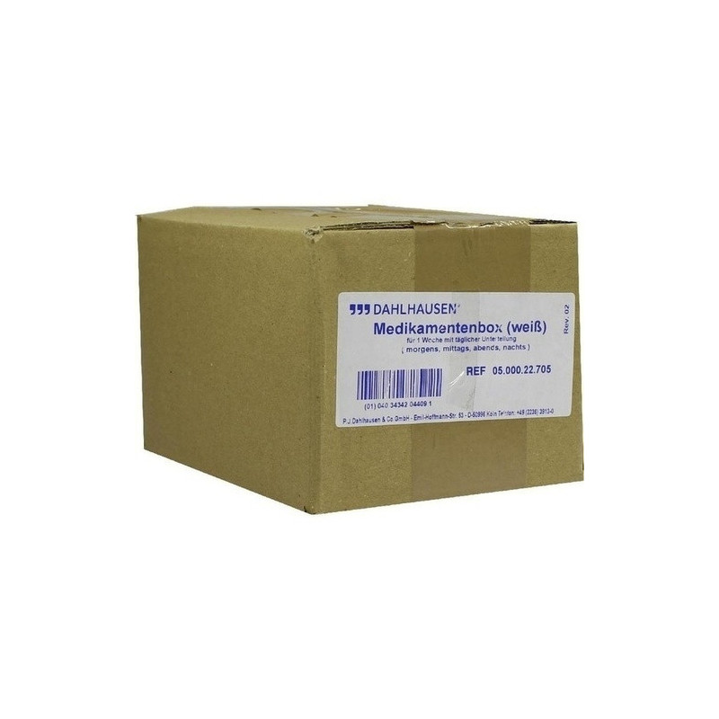 MEDIKAMENTEN BOX F 1 Woche wei, 1 ST – PZN 8824775
