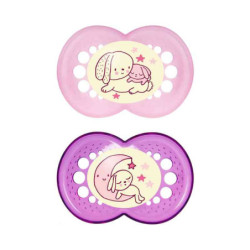 Mam Night Silikon 6-16 Monate für Mädchen (2 stk) – PZN 12669501