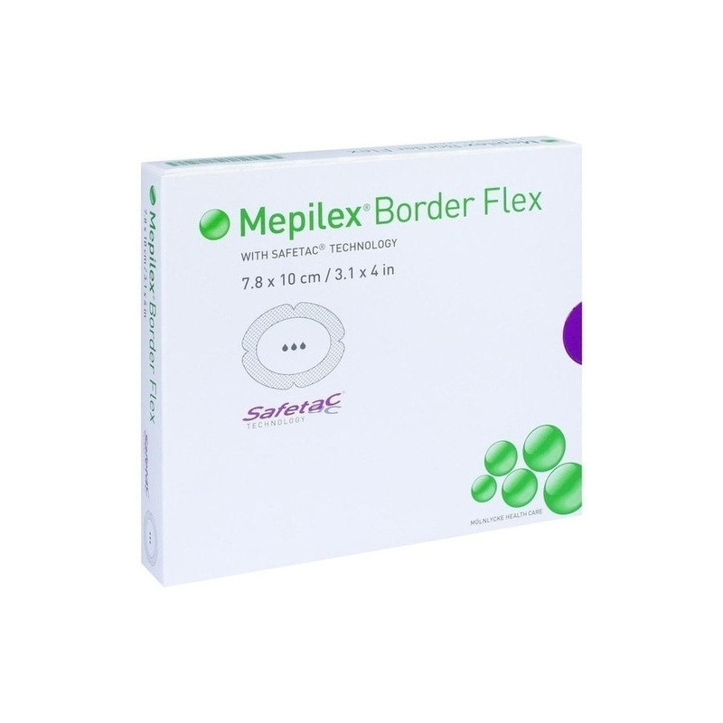 MEPILEX Border Flex Schaumverb.haftend 7.8x10 cm, 5 ST  – PZN 10553645