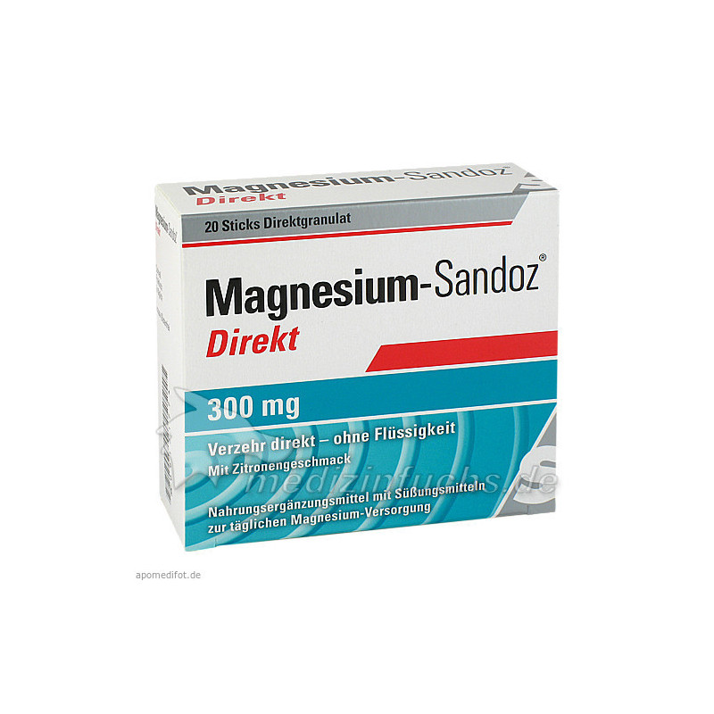 Magnesium Sandoz Direkt 300mg, 20 ST – PZN 9121774