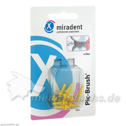 Miradent Pic-Brush Ersatzbürsten x-fein gelb 12, 12 ST – PZN 841225