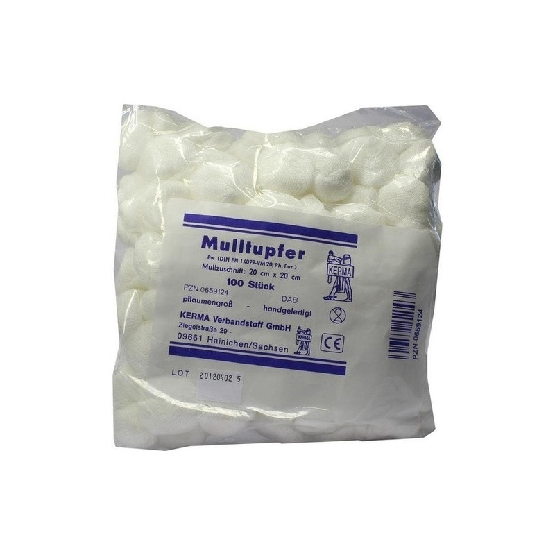 MULLTUPFER HANDGEF.UNSTERIL PFLAUMENGR.20x20CM, 100 ST – PZN 659124