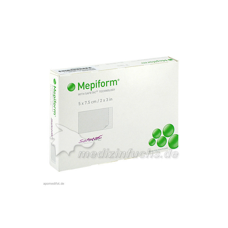 MEPIFORM 5cmx7.5cm Verband, 5 ST – PZN 4040456