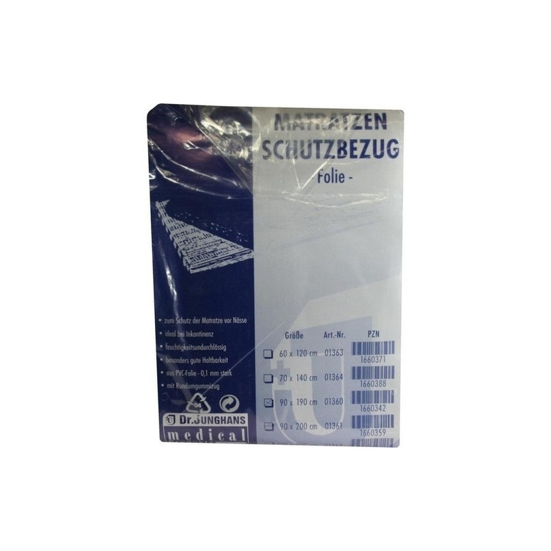 MATRATZENSCHUTZBEZUG FOLIE 0.1MM 90x190CM WEISS, 1 ST – PZN 1660342