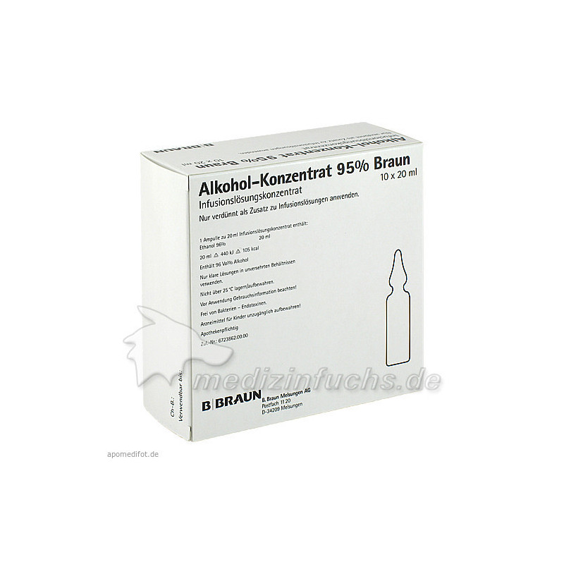 ALKOHOL 95%, 10X20 ML – PZN 3837980