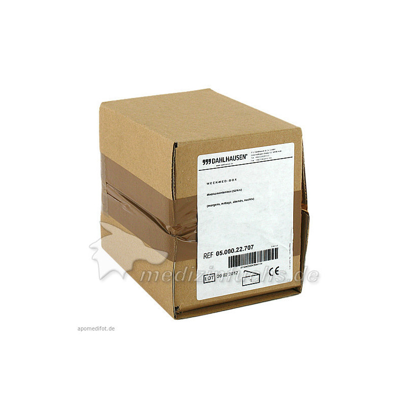 MEDIKAMENTEN BOX F 1 Woche türkis, 1 ST – PZN 8824752