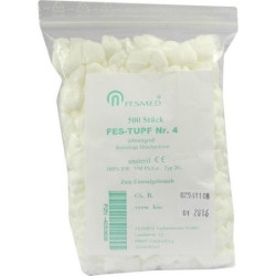 MULLTUPFER FES-TUPF NR.4 UNSTERIL 2LAGE 4X4CM, 500 ST – PZN 4050638