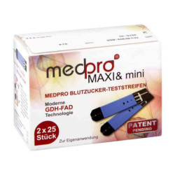 Medpro Maxi & Mini Blutzucker Teststreif.single (2X25 stk) – PZN 9300005
