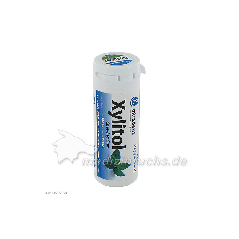 MIRADENT XYLITOL GUM MINZE, 30 ST – PZN 4302790
