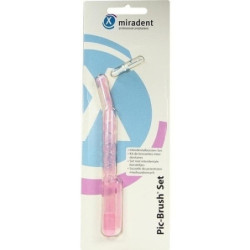 Miradent Pic-Brush Set transp.pink 1Halt+1B, 1 ST – PZN 2172254