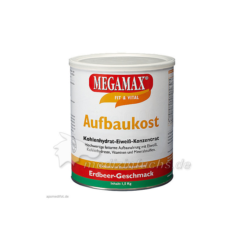 MEGAMAX Aufbaukost Erdbeere, 1.5 KG – PZN 815535