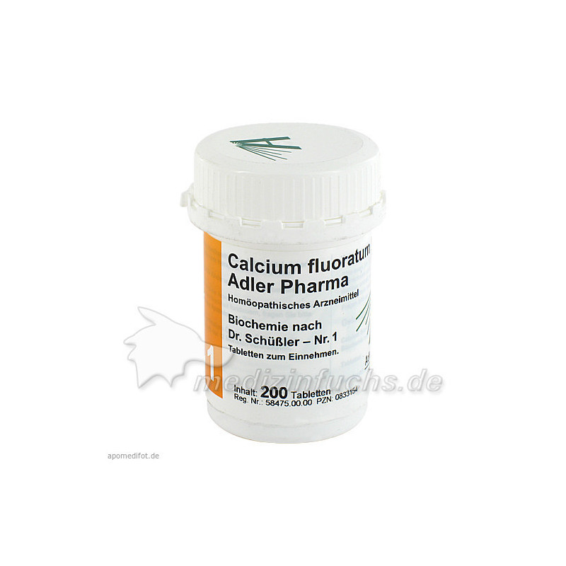 Biochemie Adler 1 Calcium fluoratum D12 Adler Phar, 200 ST – PZN 833154