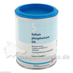 BIOCHEMIE DHU 5 KALIUM PHOSPHORICUM D 6, 1000 ST – PZN 274186