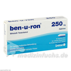 ben-u-ron 250mg Zäpfchen, 10 ST – PZN 116642