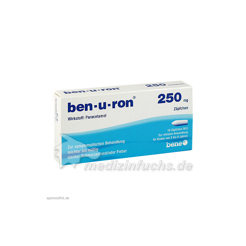ben-u-ron 250mg Zäpfchen, 10 ST – PZN 116642