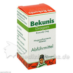 Bekunis Dragees Bisacodyl 5mg, 10 ST – PZN 8892506