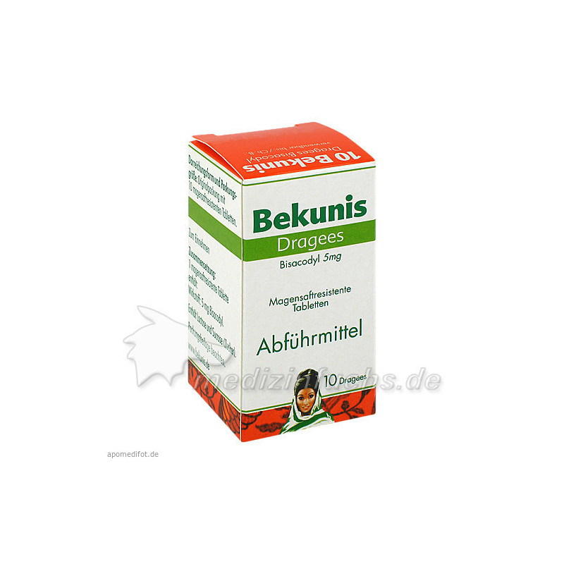 Bekunis Dragees Bisacodyl 5mg, 10 ST – PZN 8892506