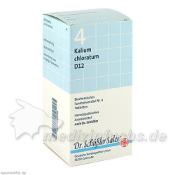 BIOCHEMIE DHU 4 Kalium chloratum D12 Tabl., 420 ST – PZN 6584048