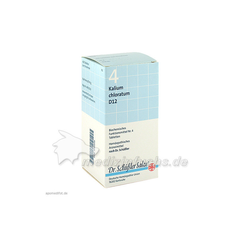 BIOCHEMIE DHU 4 Kalium chloratum D12 Tabl., 420 ST – PZN 6584048