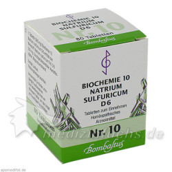 Biochemie 10 Natrium sulfuricum D 6, 80 ST – PZN 1073834