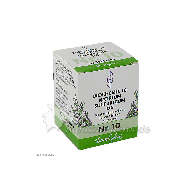 Biochemie 10 Natrium sulfuricum D 6, 80 ST – PZN 1073834