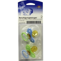 Beruhigungssauger Kirsch Latex 6-18M pastell/bl/gr, 2 ST – PZN 4792788
