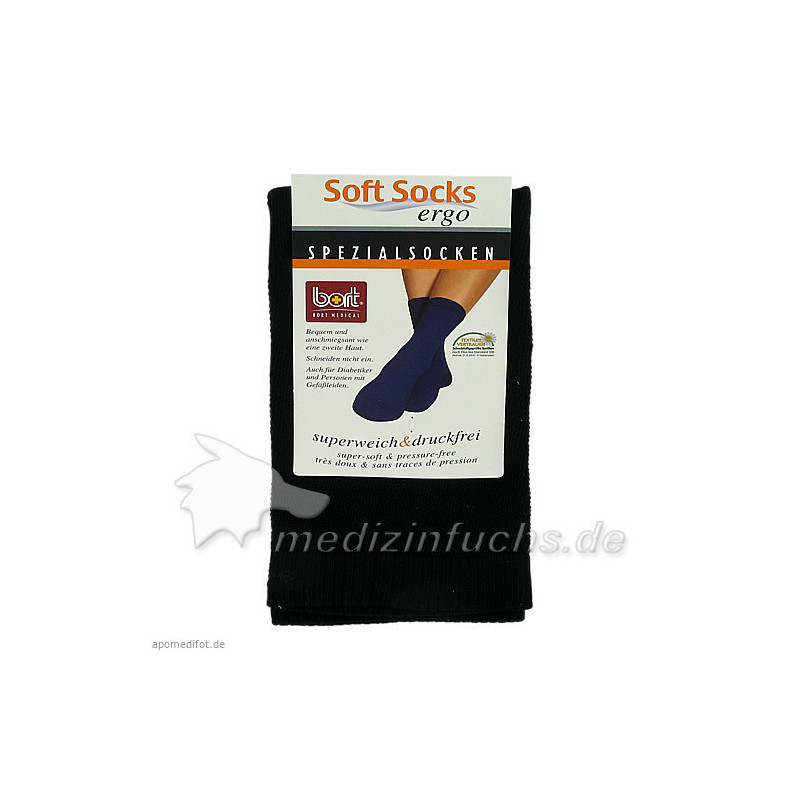 BORT SOFT-SOCKS W SCHWARZ 41-43, 2 ST – PZN 2035652