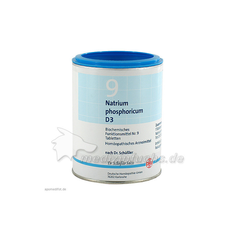 BIOCHEMIE DHU 9 NATRIUM PHOSPHORICUM D 3, 1000 ST – PZN 274542