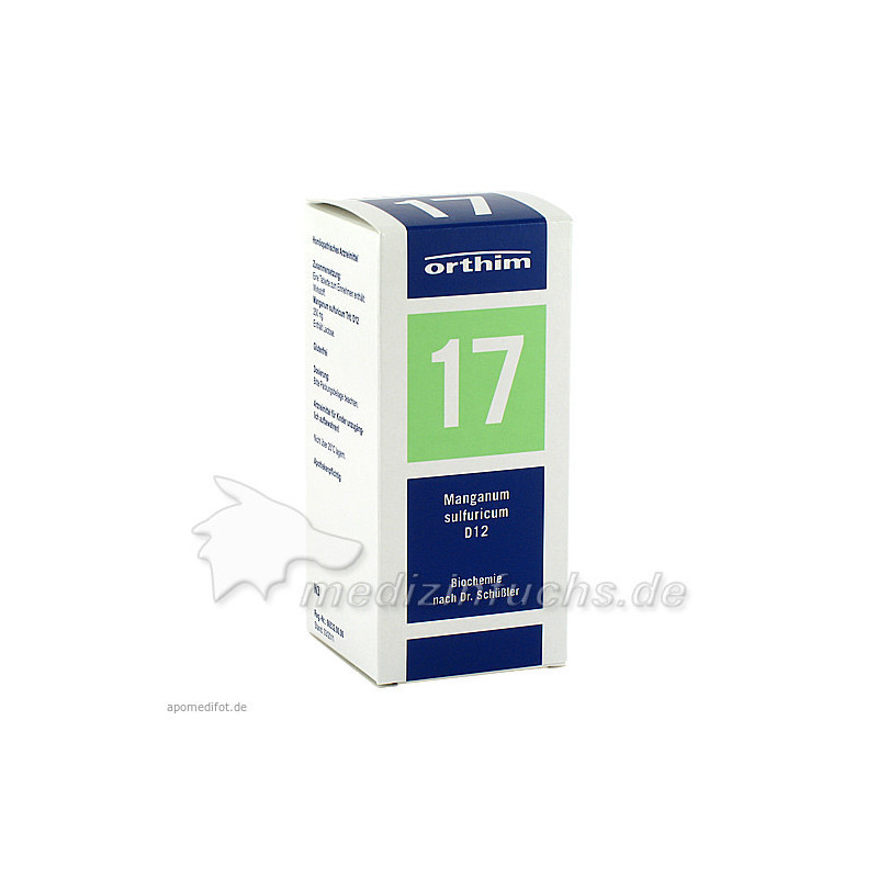 Biochemie Orthim NR17 Manganum sulfuricum D12, 400 ST – PZN 4532550
