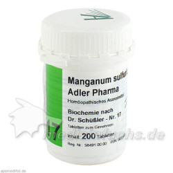 Biochemie Adler 17 Manganum Sulfuricum D12 Adler P, 200 ST – PZN 833444