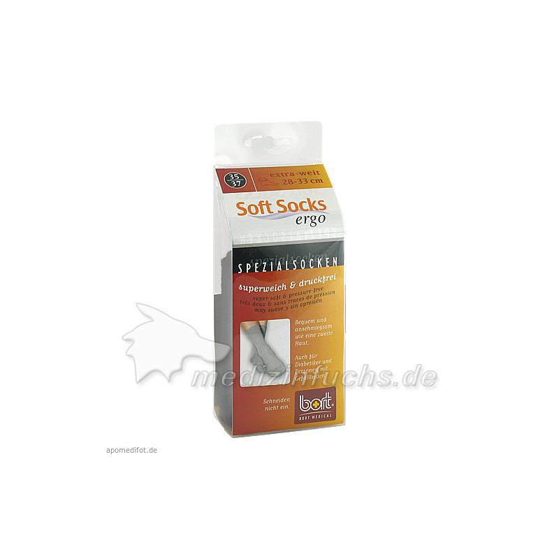 Bort SoftSocks ergo extra-weit schwarz 35-37, 2 ST – PZN 1066716