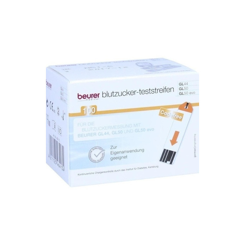 Beurer GL 44/50 Blutzuckerteststreifen, 100 ST – PZN 9929677