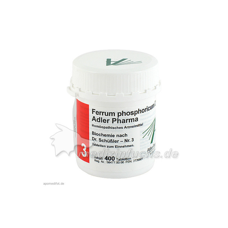 Biochemie Adler 3 Ferrum Phosphoricum D12 Adler Ph, 400 ST – PZN 2726801